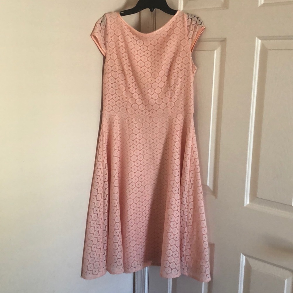Women’s black label coral dress worn